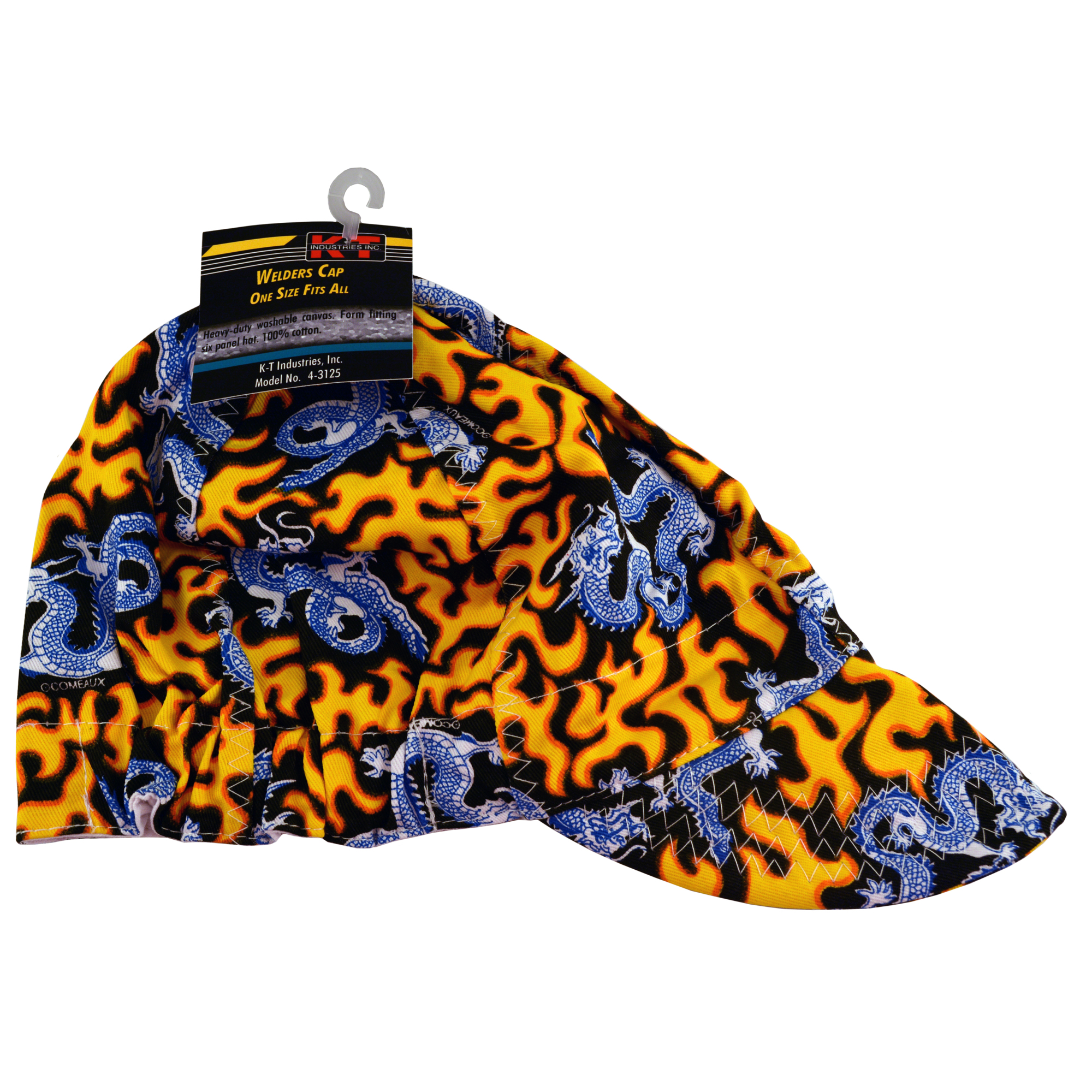 K-T Industries Welding Cap — Universal, One Size Fits All, 100% Cotton, Model# 4-3125